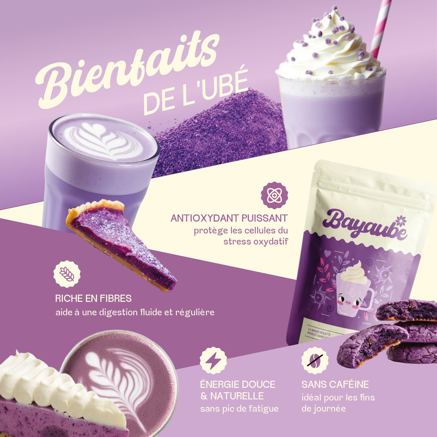 BAYAUBE – Sachet de Poudre d’Ube 100g